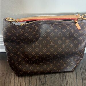 Louis Vuitton Brown Monogram Shoulder Bag with Iconic Canvas